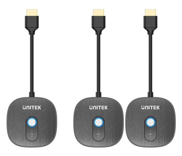 Unitek Bezprzewodowy transmiter HDMI 1080p, nadajnik + 2 odbiorniki - 1529979 - zdjęcie 2